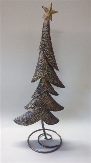 Julträd av spraymålat plåt, 75 cm högt, 1 stk